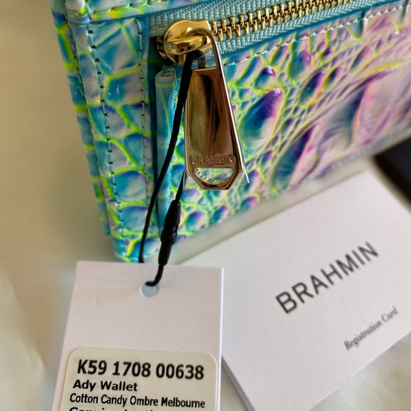 “EYE”💕🍭COTTON CANDY🍭💕 OMBRE BRAHMIN ADY WALLET NWT - Picture 5 of 7